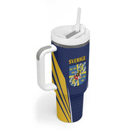 Personalized Swedish Empire 1611-1721 Tumbler With Handle Flag Color Inspiration - Wonder Print Shop