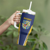 Personalized Swedish Empire 1611-1721 Tumbler With Handle Flag Color Inspiration - Wonder Print Shop