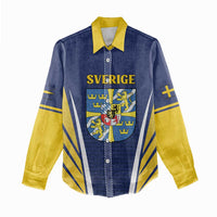 Personalized Swedish Empire 1611-1721 Women Casual Shirt Flag Color Inspiration - Wonder Print Shop