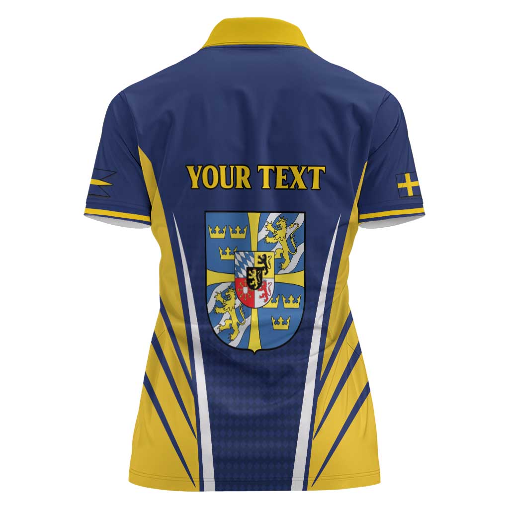 Personalized Swedish Empire 1611-1721 Women Polo Shirt Flag Color Inspiration - Wonder Print Shop