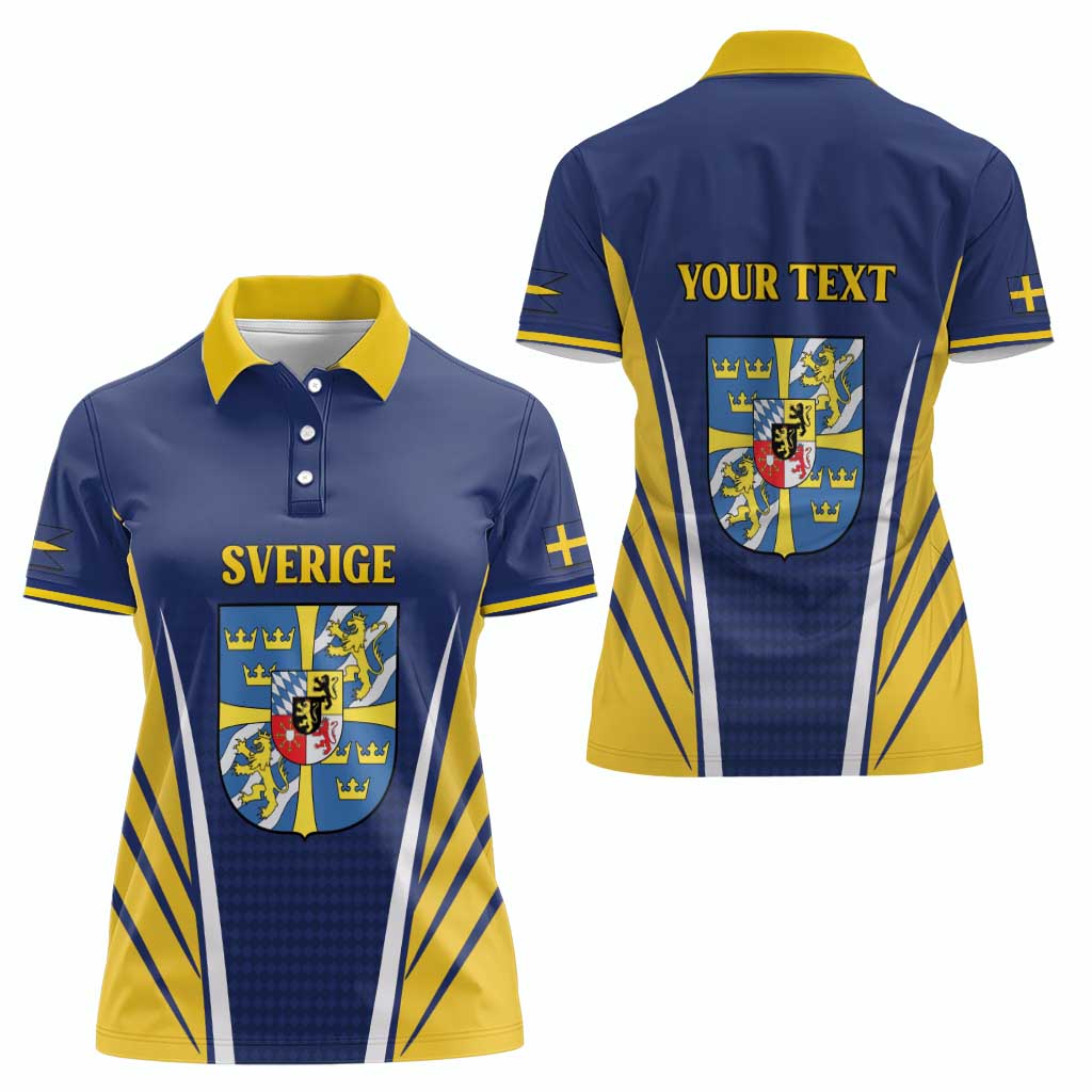 Personalized Swedish Empire 1611-1721 Women Polo Shirt Flag Color Inspiration - Wonder Print Shop