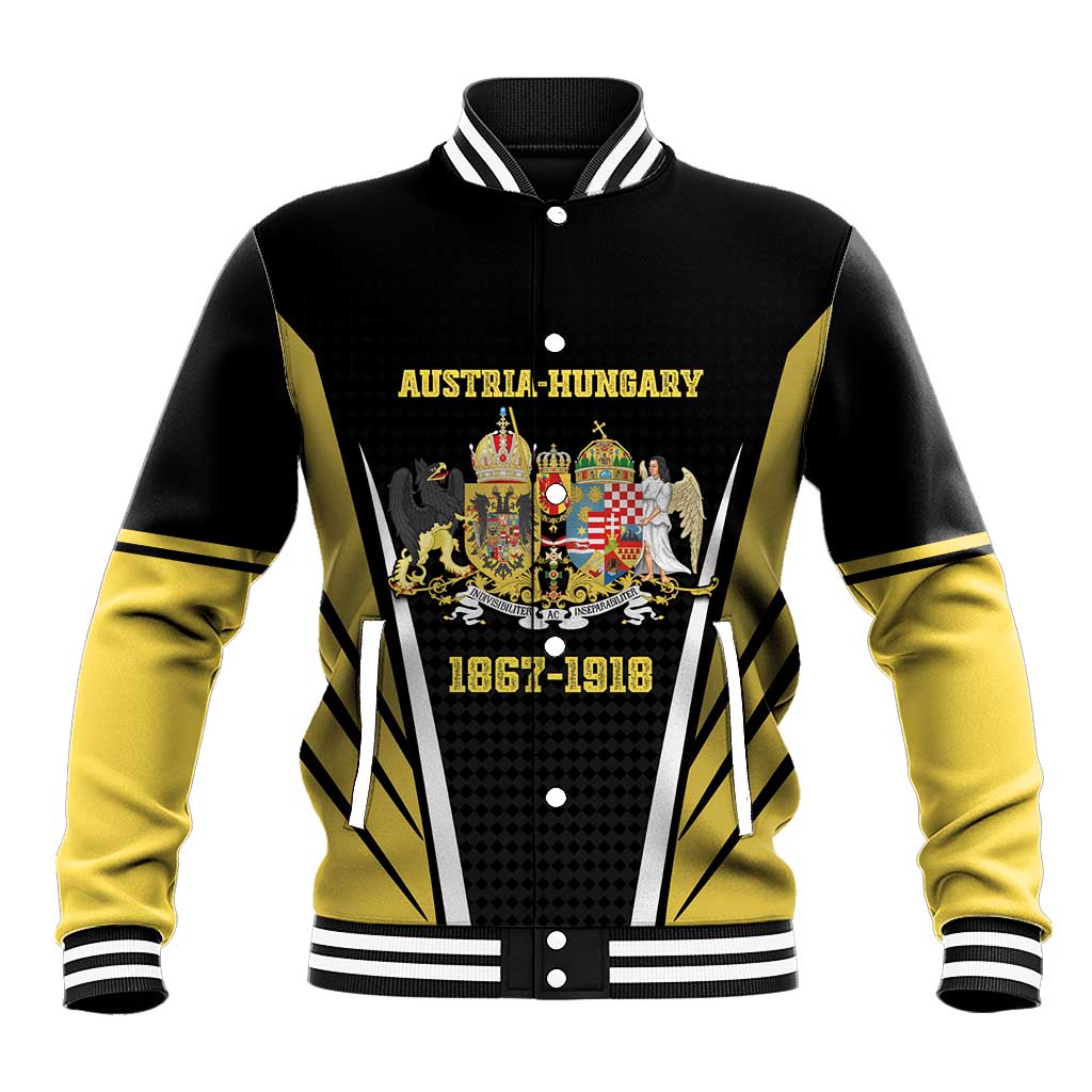 Personalized Austro-Hungarian Empire 1867-1918 Baseball Jacket Flag Color Inspiration - Wonder Print Shop
