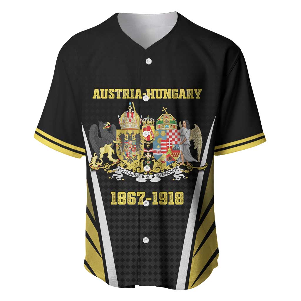 Personalized Austro-Hungarian Empire 1867-1918 Baseball Jersey Flag Color Inspiration - Wonder Print Shop