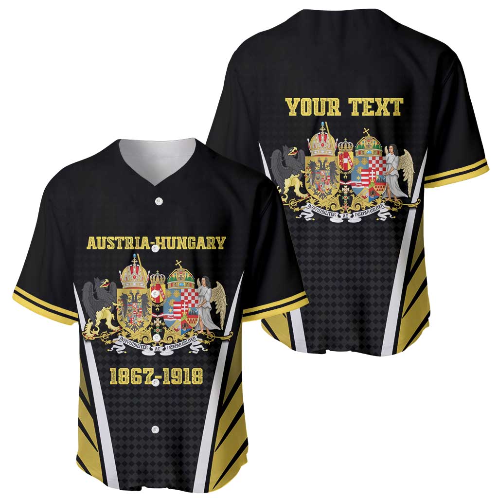 Personalized Austro-Hungarian Empire 1867-1918 Baseball Jersey Flag Color Inspiration - Wonder Print Shop