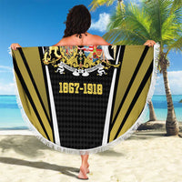 Personalized Austro-Hungarian Empire 1867-1918 Beach Blanket Flag Color Inspiration - Wonder Print Shop