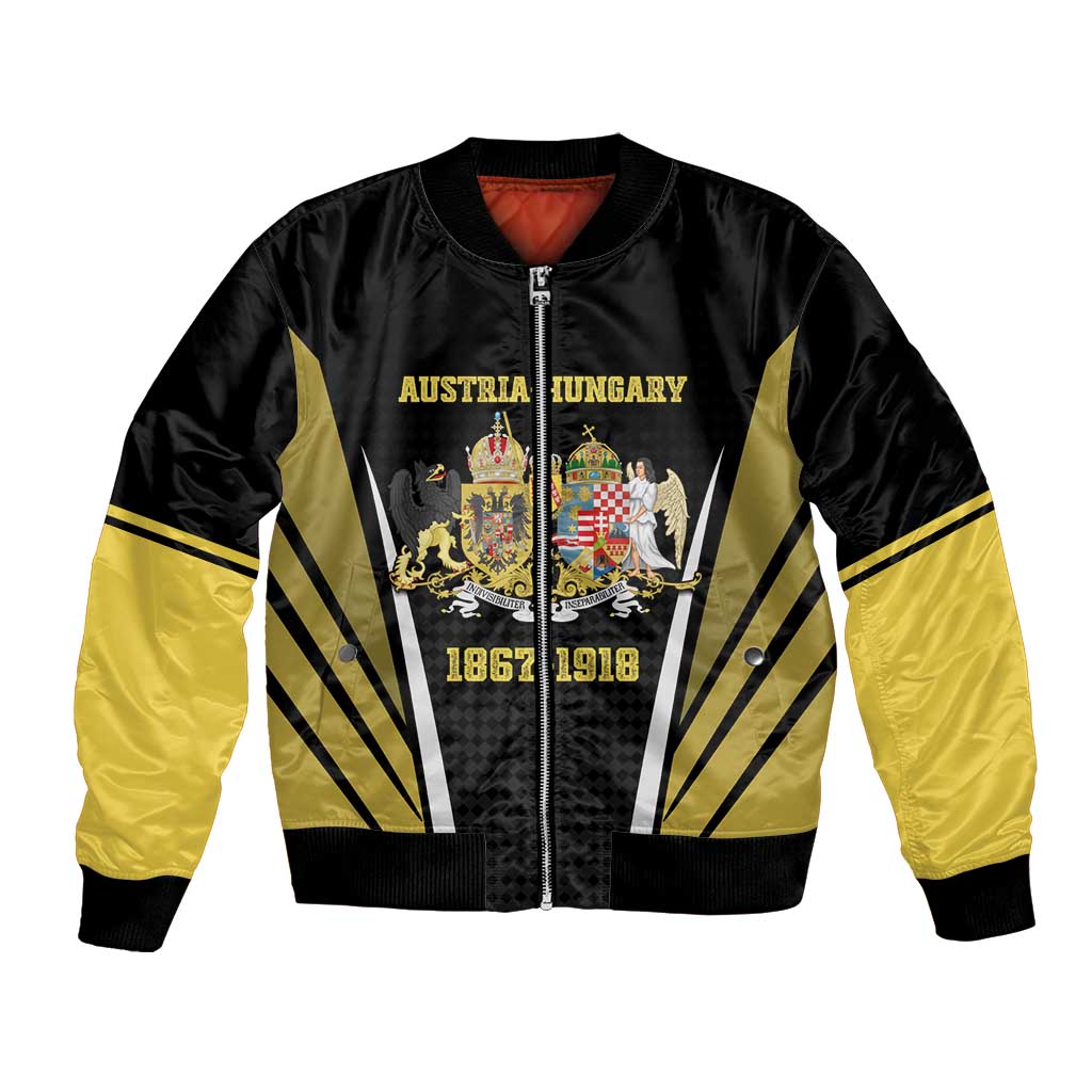 Personalized Austro-Hungarian Empire 1867-1918 Bomber Jacket Flag Color Inspiration - Wonder Print Shop