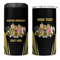 Personalized Austro-Hungarian Empire 1867-1918 4 in 1 Can Cooler Tumbler Flag Color Inspiration - Wonder Print Shop