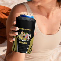 Personalized Austro-Hungarian Empire 1867-1918 4 in 1 Can Cooler Tumbler Flag Color Inspiration - Wonder Print Shop
