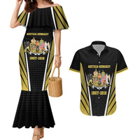 Personalized Austro-Hungarian Empire 1867-1918 Couples Matching Mermaid Dress and Hawaiian Shirt Flag Color Inspiration - Wonder Print Shop
