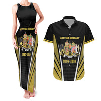 Personalized Austro-Hungarian Empire 1867-1918 Couples Matching Tank Maxi Dress and Hawaiian Shirt Flag Color Inspiration - Wonder Print Shop