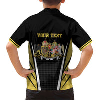 Personalized Austro-Hungarian Empire 1867-1918 Family Matching Long Sleeve Bodycon Dress and Hawaiian Shirt Flag Color Inspiration - Wonder Print Shop