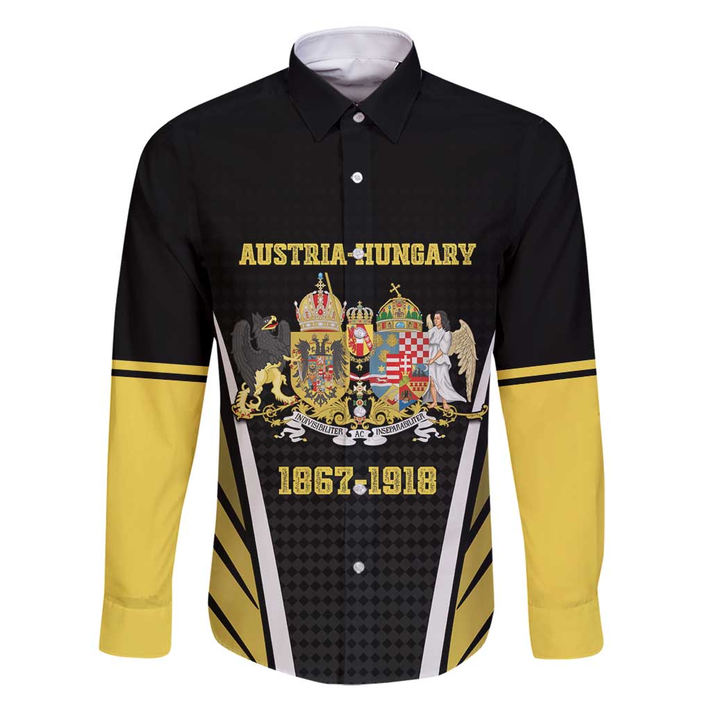 Personalized Austro-Hungarian Empire 1867-1918 Family Matching Off Shoulder Maxi Dress and Hawaiian Shirt Flag Color Inspiration - Wonder Print Shop