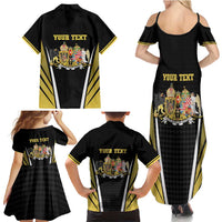 Personalized Austro-Hungarian Empire 1867-1918 Family Matching Summer Maxi Dress and Hawaiian Shirt Flag Color Inspiration - Wonder Print Shop