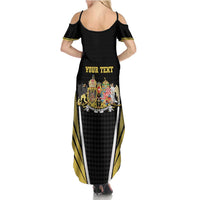 Personalized Austro-Hungarian Empire 1867-1918 Family Matching Summer Maxi Dress and Hawaiian Shirt Flag Color Inspiration - Wonder Print Shop