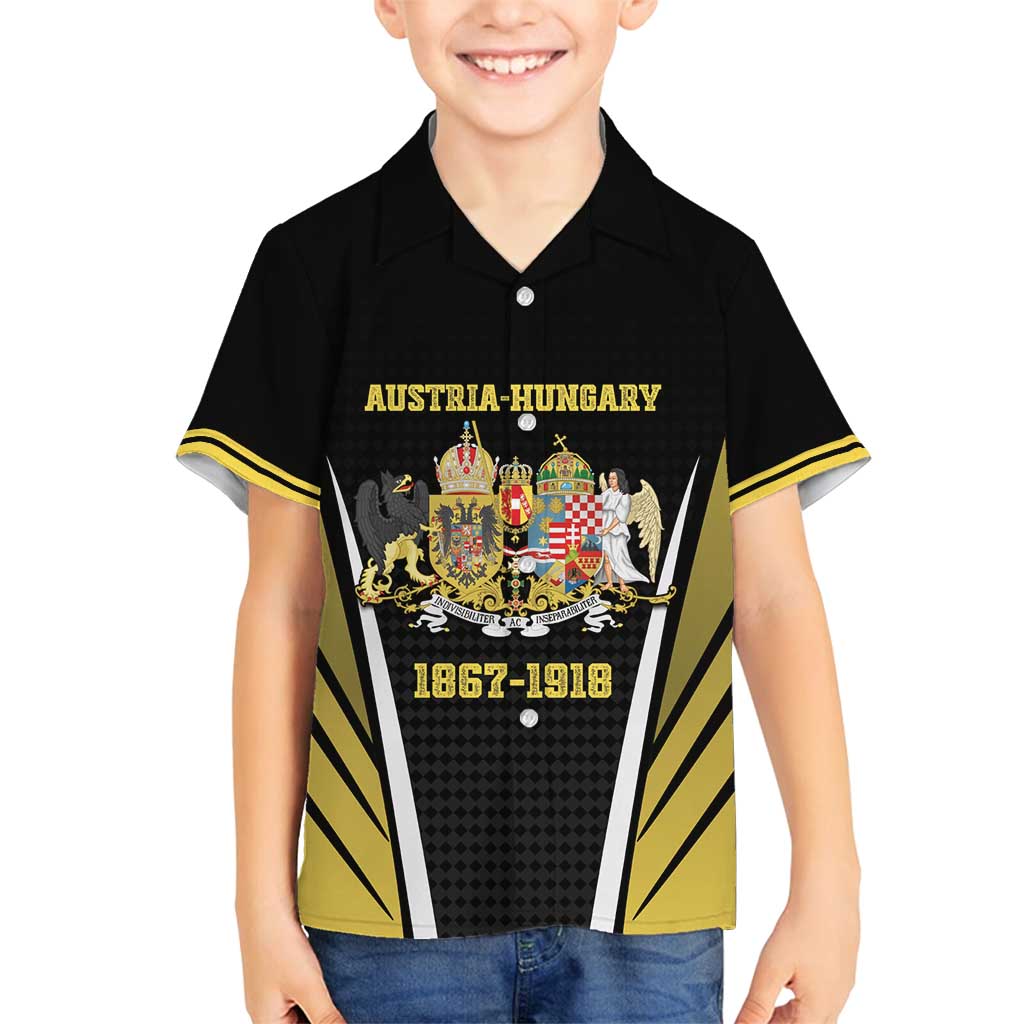 Personalized Austro-Hungarian Empire 1867-1918 Family Matching Tank Maxi Dress and Hawaiian Shirt Flag Color Inspiration - Wonder Print Shop