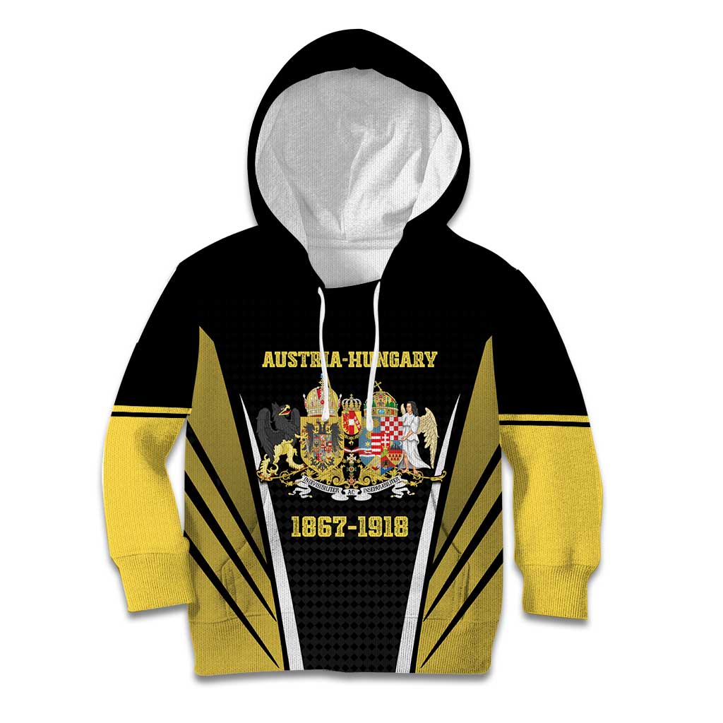Personalized Austro-Hungarian Empire 1867-1918 Kid Hoodie Flag Color Inspiration - Wonder Print Shop