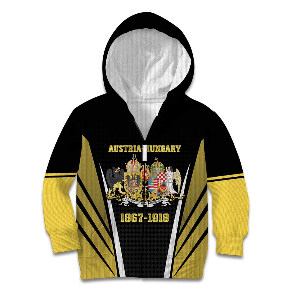 Personalized Austro-Hungarian Empire 1867-1918 Kid Hoodie Flag Color Inspiration - Wonder Print Shop