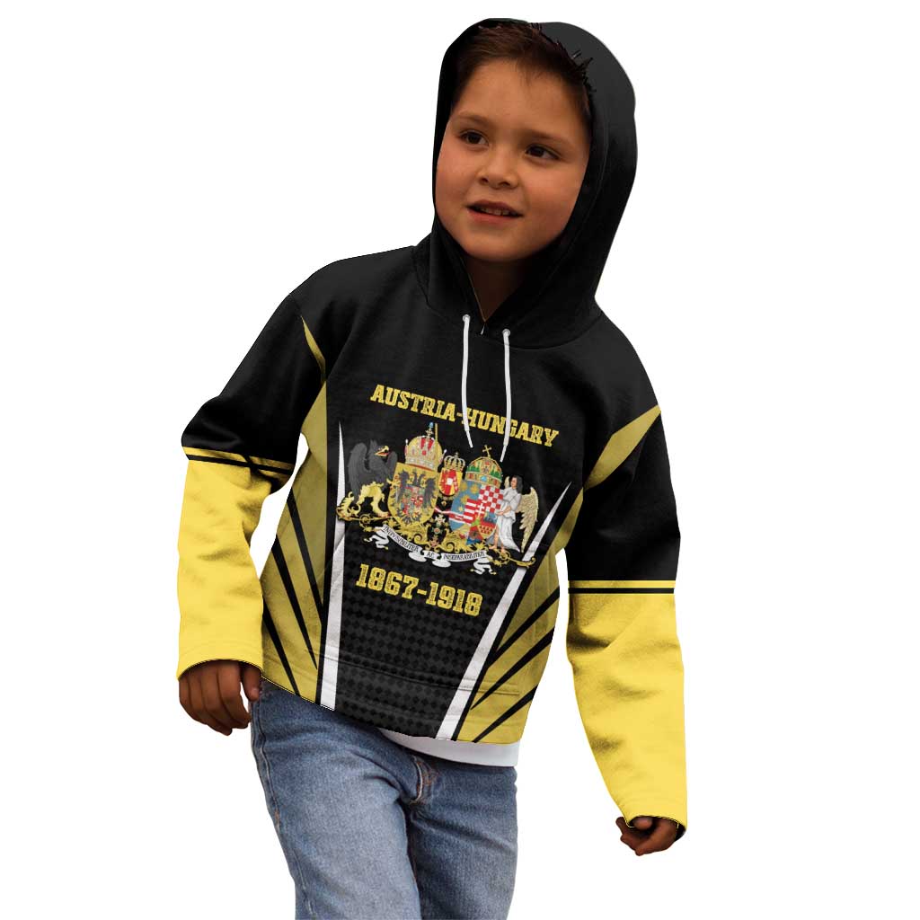 Personalized Austro-Hungarian Empire 1867-1918 Kid Hoodie Flag Color Inspiration - Wonder Print Shop