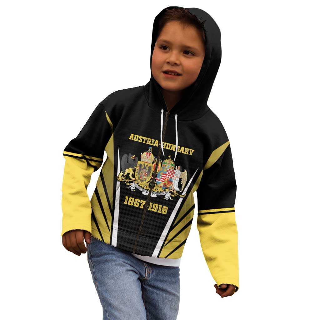 Personalized Austro-Hungarian Empire 1867-1918 Kid Hoodie Flag Color Inspiration - Wonder Print Shop