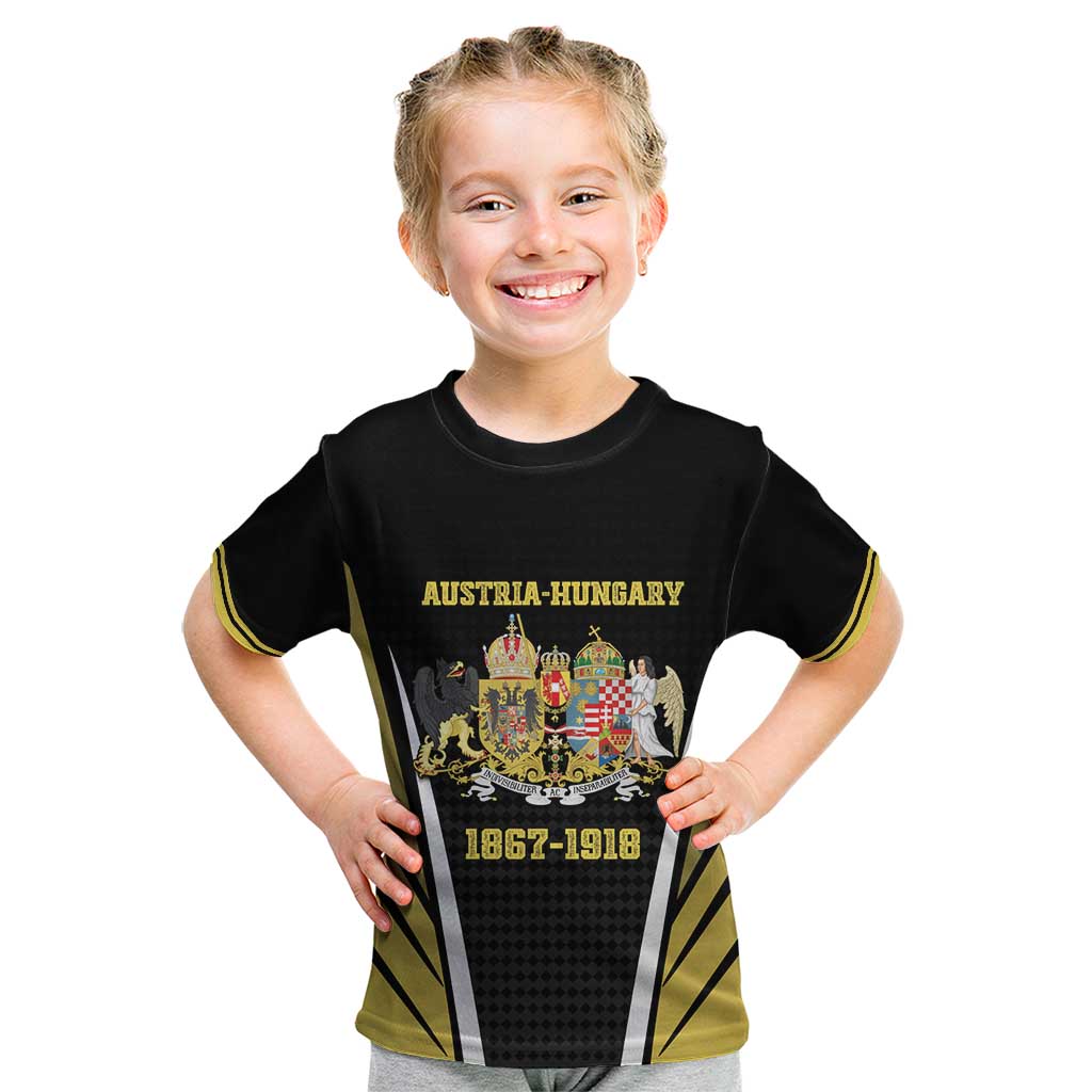 Personalized Austro-Hungarian Empire 1867-1918 Kid T Shirt Flag Color Inspiration - Wonder Print Shop