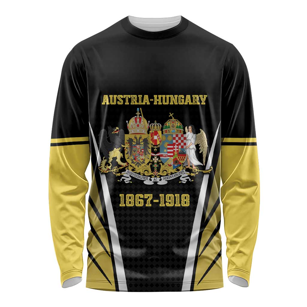 Personalized Austro-Hungarian Empire 1867-1918 Long Sleeve Shirt Flag Color Inspiration - Wonder Print Shop