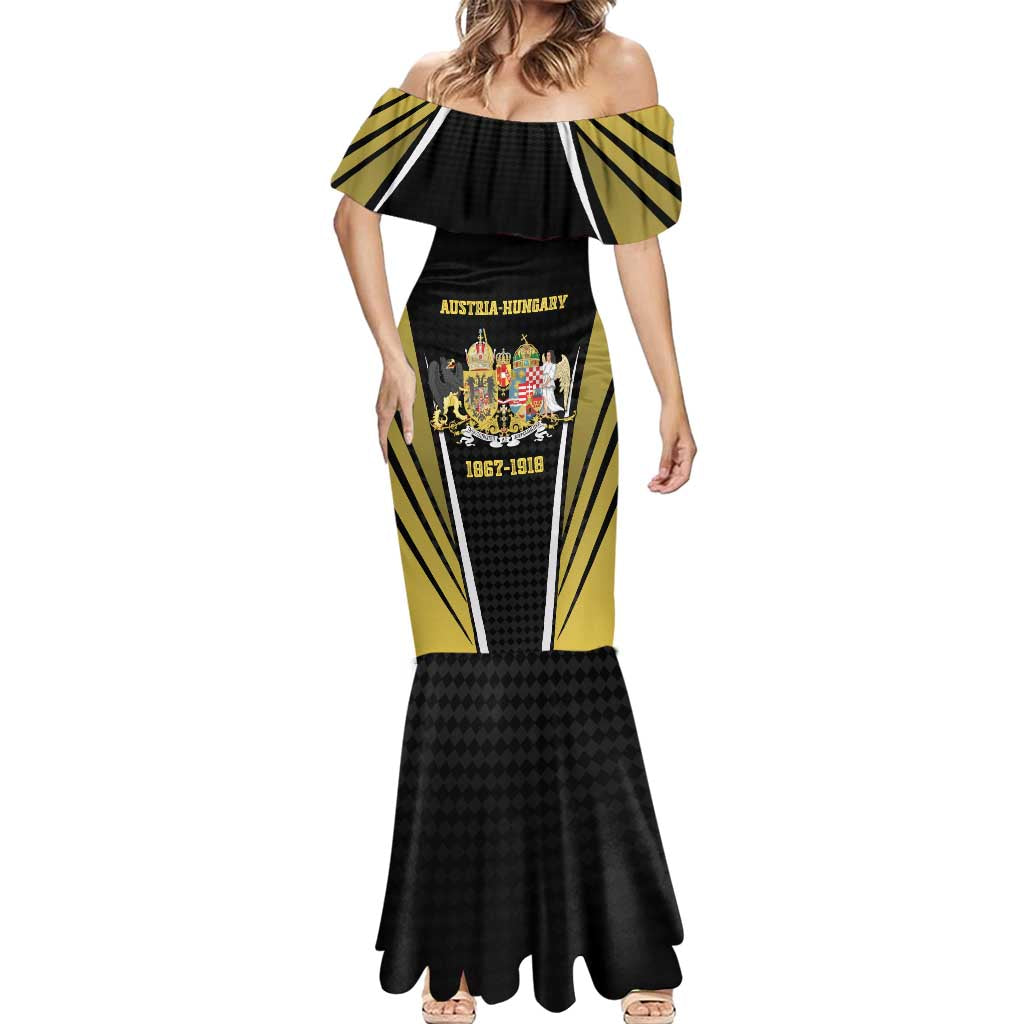 Personalized Austro-Hungarian Empire 1867-1918 Mermaid Dress Flag Color Inspiration - Wonder Print Shop