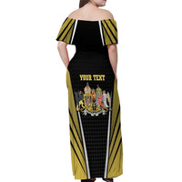 Personalized Austro-Hungarian Empire 1867-1918 Off Shoulder Maxi Dress Flag Color Inspiration - Wonder Print Shop