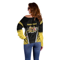 Personalized Austro-Hungarian Empire 1867-1918 Off Shoulder Sweater Flag Color Inspiration - Wonder Print Shop