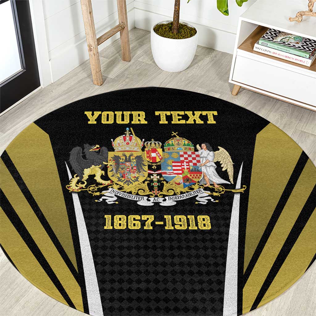 Personalized Austro-Hungarian Empire 1867-1918 Round Carpet Flag Color Inspiration - Wonder Print Shop