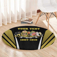 Personalized Austro-Hungarian Empire 1867-1918 Round Carpet Flag Color Inspiration - Wonder Print Shop