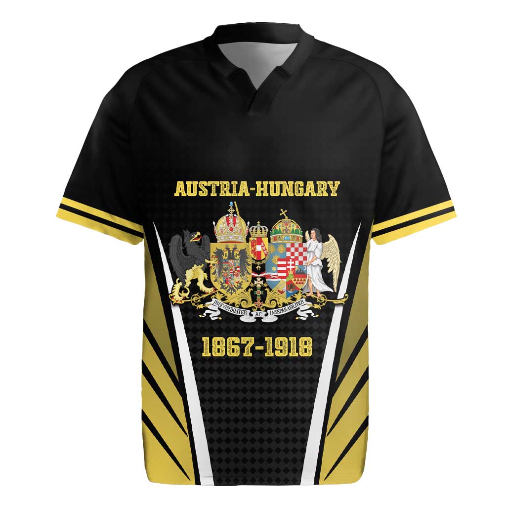Personalized Austro-Hungarian Empire 1867-1918 Rugby Jersey Flag Color Inspiration - Wonder Print Shop