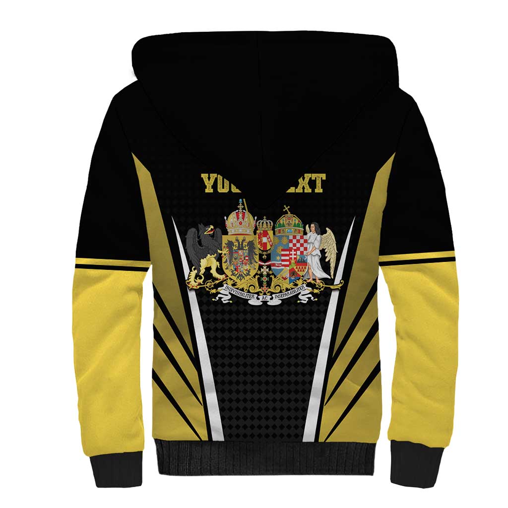 Personalized Austro-Hungarian Empire 1867-1918 Sherpa Hoodie Flag Color Inspiration - Wonder Print Shop