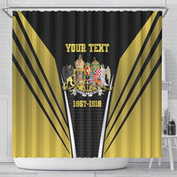 Personalized Austro-Hungarian Empire 1867-1918 Shower Curtain Flag Color Inspiration - Wonder Print Shop