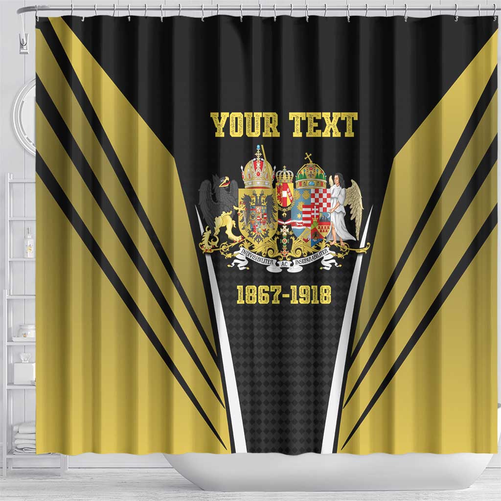 Personalized Austro-Hungarian Empire 1867-1918 Shower Curtain Flag Color Inspiration - Wonder Print Shop