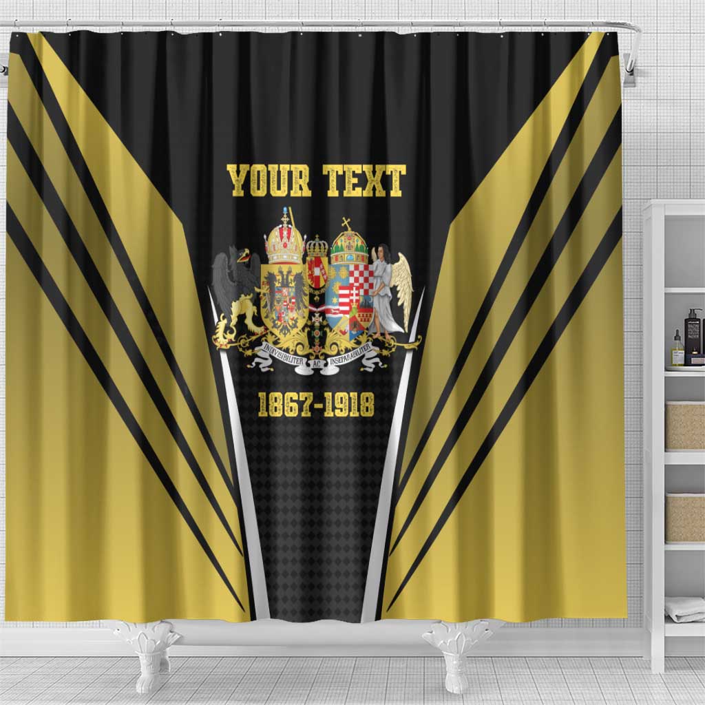 Personalized Austro-Hungarian Empire 1867-1918 Shower Curtain Flag Color Inspiration - Wonder Print Shop