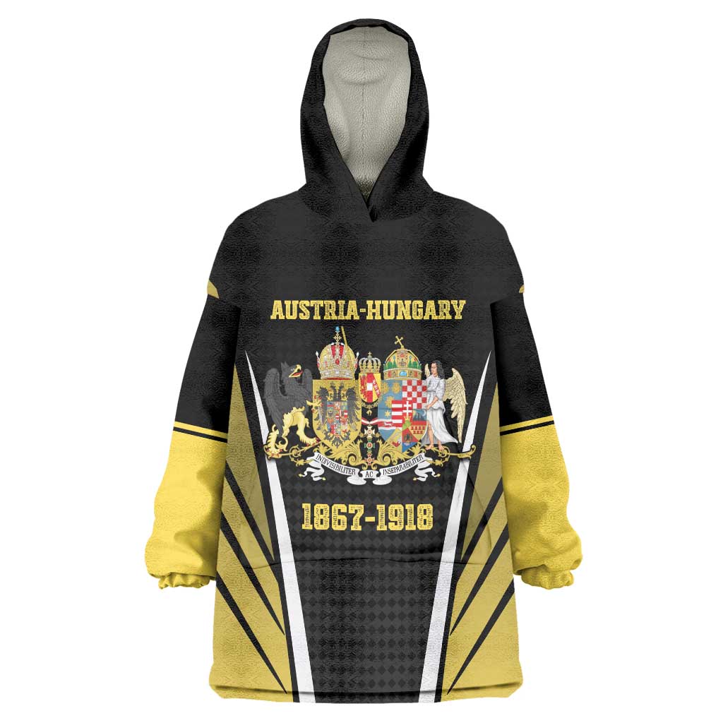Personalized Austro-Hungarian Empire 1867-1918 Wearable Blanket Hoodie Flag Color Inspiration - Wonder Print Shop