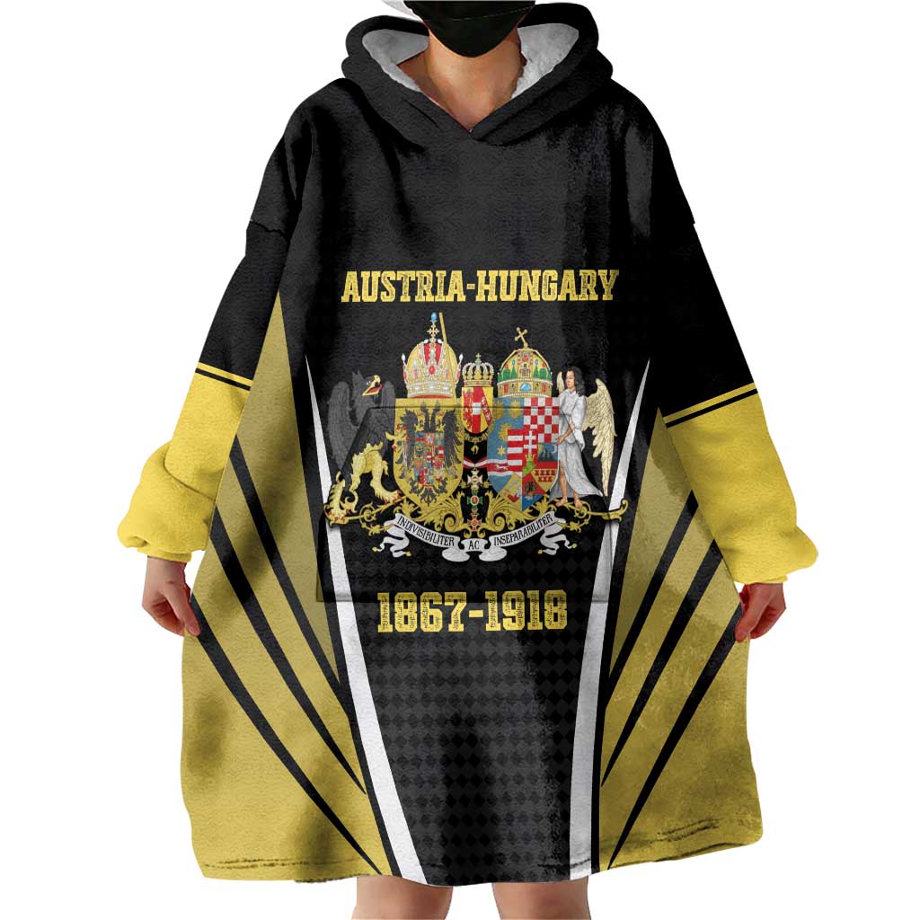 Personalized Austro-Hungarian Empire 1867-1918 Wearable Blanket Hoodie Flag Color Inspiration - Wonder Print Shop