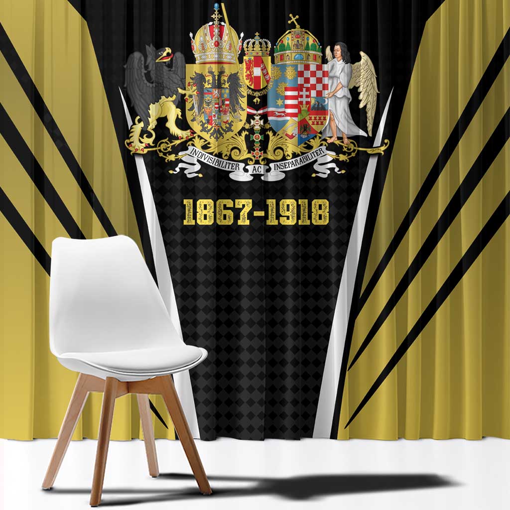 Personalized Austro-Hungarian Empire 1867-1918 Window Curtain Flag Color Inspiration - Wonder Print Shop