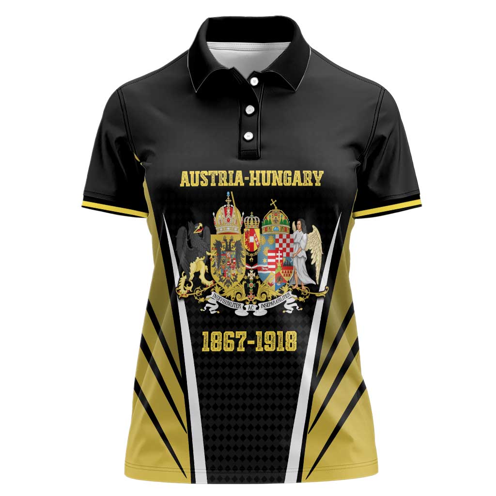 Personalized Austro-Hungarian Empire 1867-1918 Women Polo Shirt Flag Color Inspiration - Wonder Print Shop