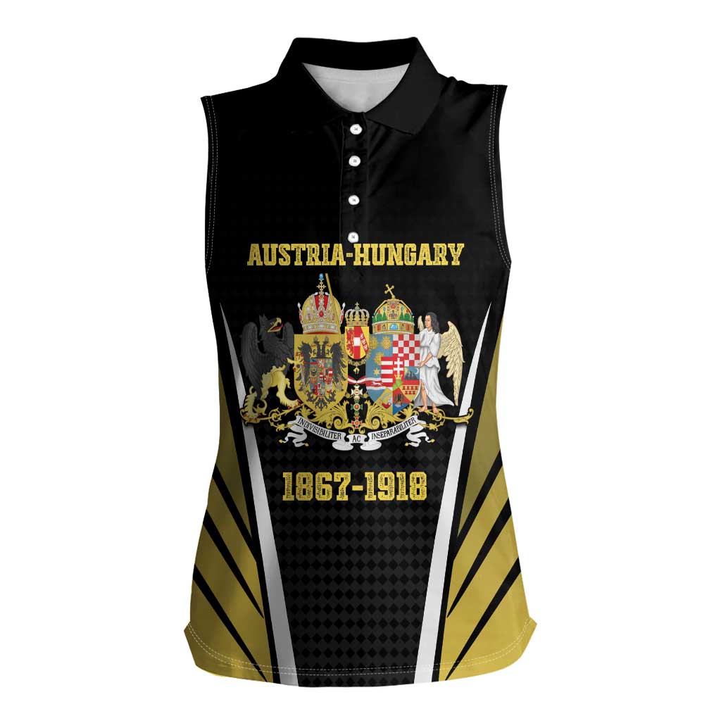 Personalized Austro-Hungarian Empire 1867-1918 Women Sleeveless Polo Shirt Flag Color Inspiration - Wonder Print Shop