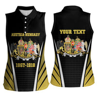 Personalized Austro-Hungarian Empire 1867-1918 Women Sleeveless Polo Shirt Flag Color Inspiration - Wonder Print Shop