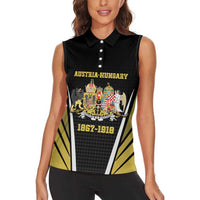 Personalized Austro-Hungarian Empire 1867-1918 Women Sleeveless Polo Shirt Flag Color Inspiration - Wonder Print Shop
