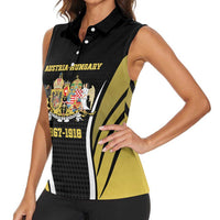 Personalized Austro-Hungarian Empire 1867-1918 Women Sleeveless Polo Shirt Flag Color Inspiration - Wonder Print Shop