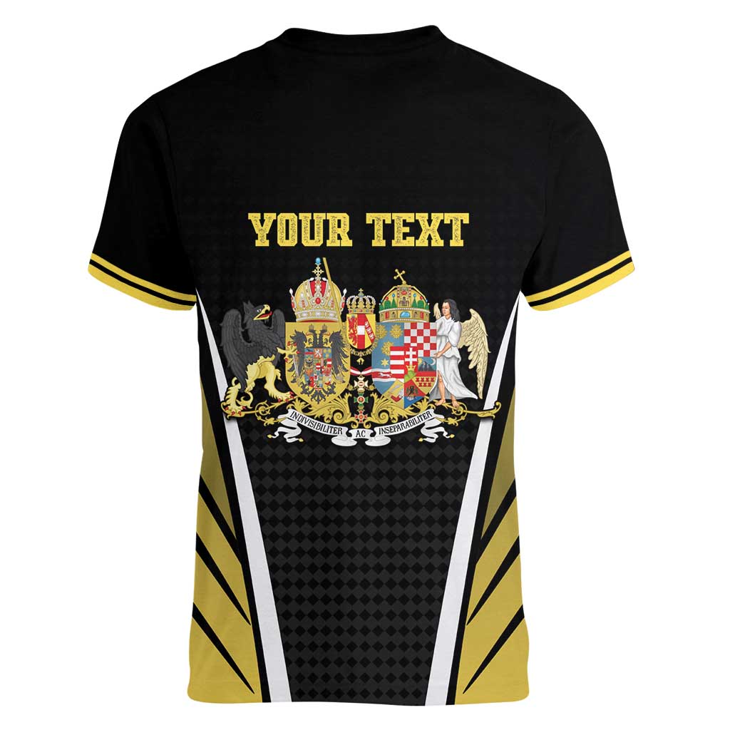 Personalized Austro-Hungarian Empire 1867-1918 Women V-Neck T-Shirt Flag Color Inspiration - Wonder Print Shop