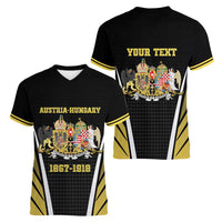 Personalized Austro-Hungarian Empire 1867-1918 Women V-Neck T-Shirt Flag Color Inspiration - Wonder Print Shop
