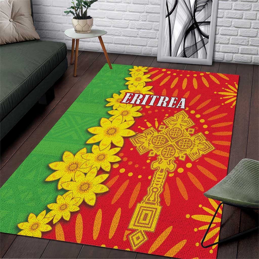 Eritrea Enkutatash Dashiki Area Rug With Folk Pattern - Wonder Print Shop