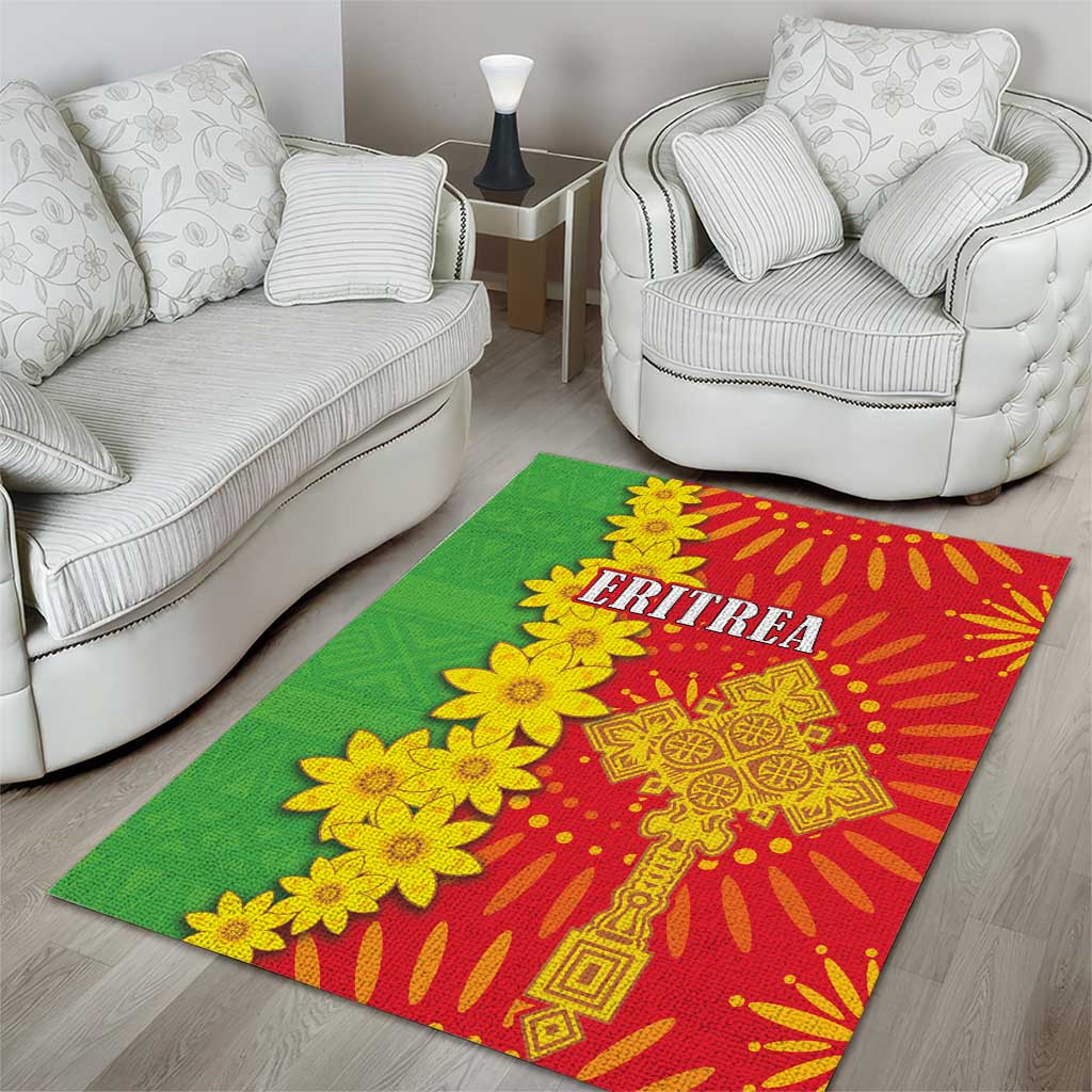 Eritrea Enkutatash Dashiki Area Rug With Folk Pattern - Wonder Print Shop
