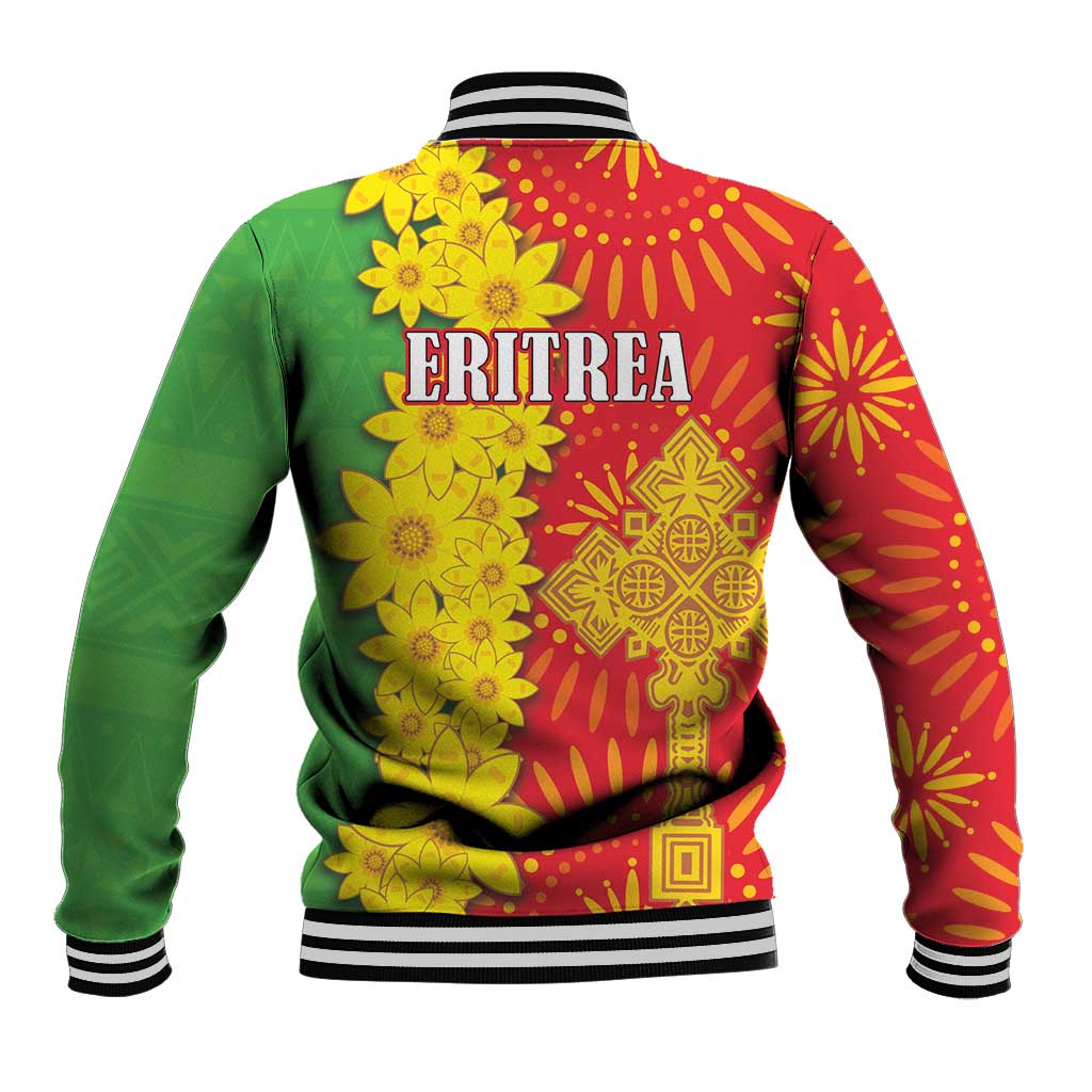 Eritrea Enkutatash Dashiki Baseball Jacket With Folk Pattern - Wonder Print Shop