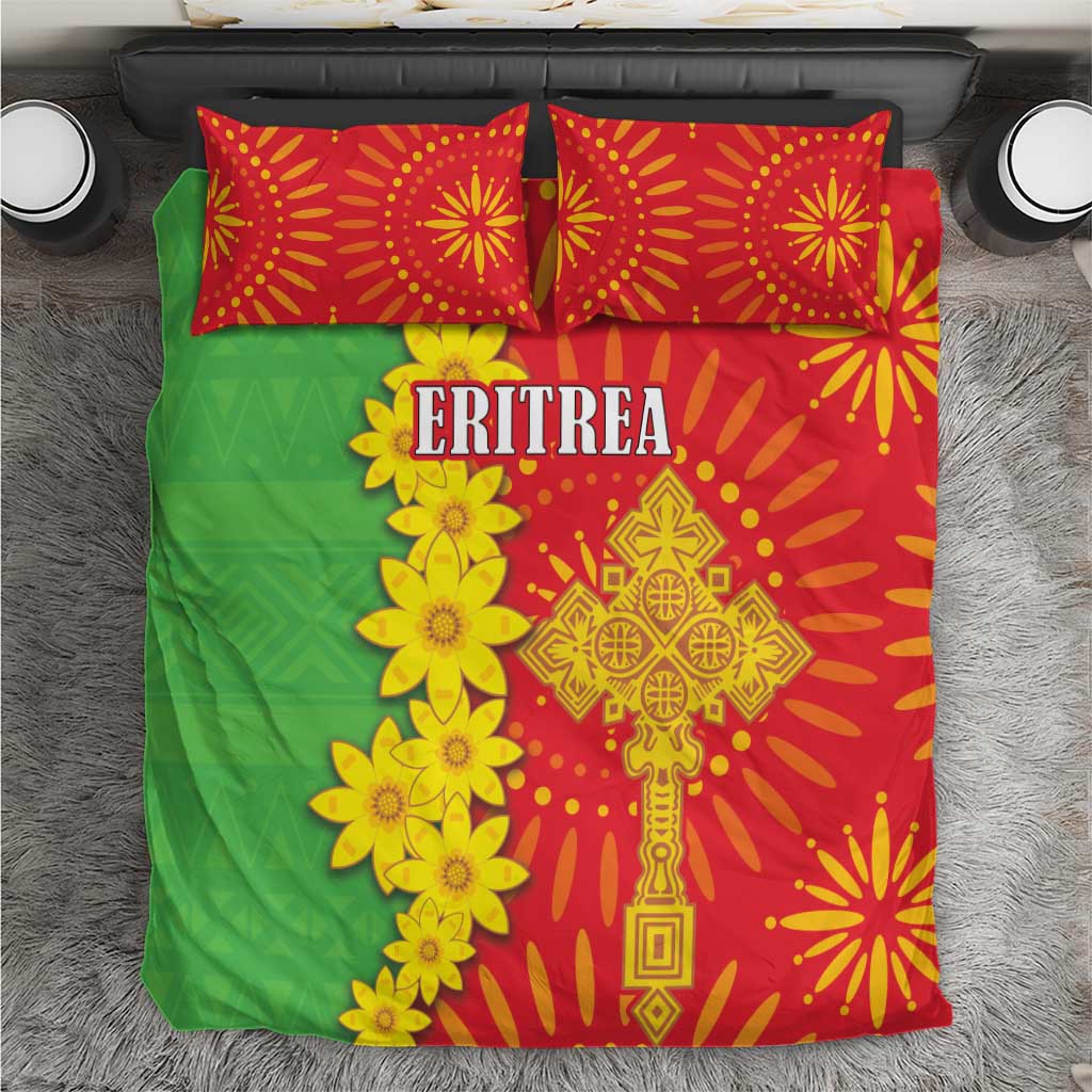 Eritrea Enkutatash Dashiki Bedding Set With Folk Pattern - Wonder Print Shop