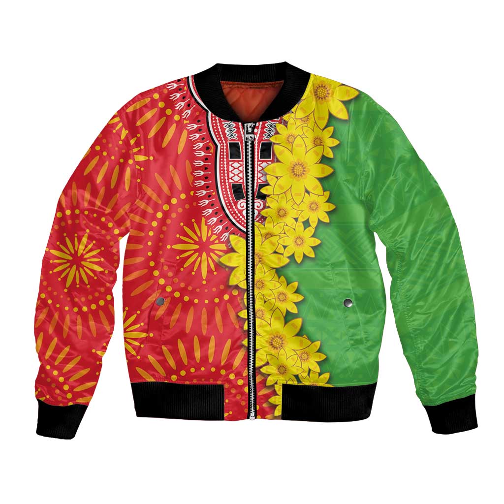 Eritrea Enkutatash Dashiki Bomber Jacket With Folk Pattern - Wonder Print Shop